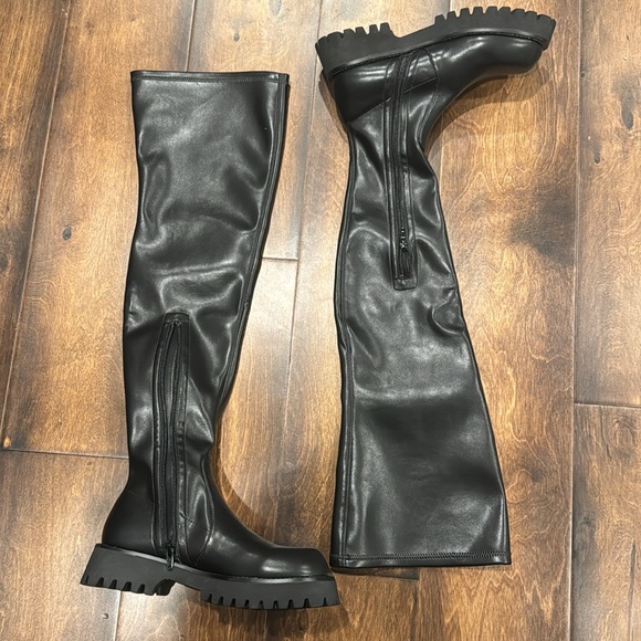JEFFREY CAMPBELL all Thigh High Boots - Besos Lug Sole NWOT - Picture 13 of 14